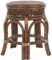 Korb-Outlet Stabiler Rattanhocker 5 Beine Sitzhocker/Rattan Hocker Blumenhocker Beistell Hocker Fußhocker Pflanzhocker (Braun)
