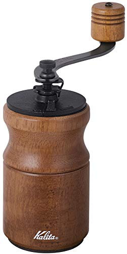 Kalita Carita Coffee Grinder, Wood, Durable Cast Iron Cutter, KH-10BR, Brown, Hand Grinder, Manual Coffee Grinder, For Grinding Coffee, Recommended for Mountaineering, Cafe