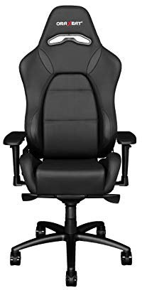 ORAXEAT - Siège Gamer TK1000 - Coussin de Tête + Coussin Lombaire Mousse à Mémoire de Forme - Similicuir Microperforé - Réglages Personnalisables - Poids Max 150 kg - Garanti 10 Ans -Noir