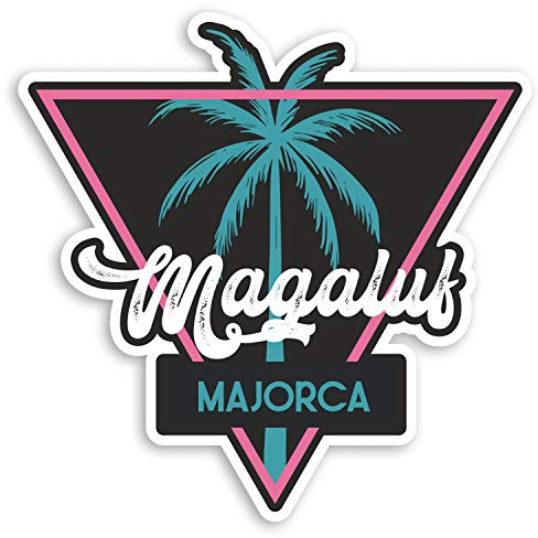 2 x 10 cm Magaluf Mallorca Vinyl-Aufkleber – Party Reise Gepäck Aufkleber #30794 (10 cm breit)