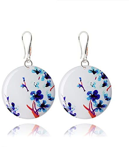 Orecchini Pendenti Ovale o Rotondo Fiore Ispirazione Design Delicati Romantico ; Gioielli per Donne