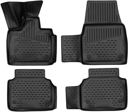 OMAC Gummimatten Fußmatten kompatibel mit BMW i3 I01 2013-2023 TPE Automatten Schwarz 4X