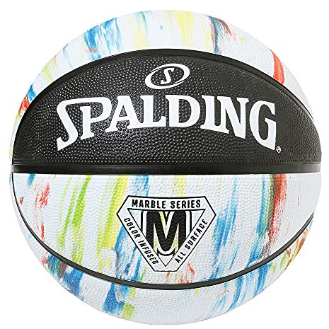 Spalding 84-404Z Basketball Marble, Black x White, No. 7 Balls, Basketball, Basket