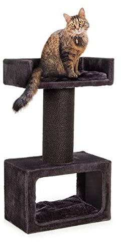 CanadianCat Company | Kratzbaum stabil 106 cm für große Katzen | Premium Qualität | 20 cm Sisalstämme mit 8 mm dickem Sisalseil | 600g Plüsch | Kratzbaum für schwere Main Coon