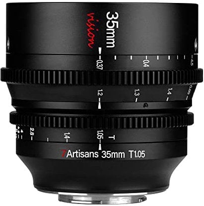 7artisans Lente de cine de enfoque manual T1.05 de 35 mm de gran apertura para Fuji X