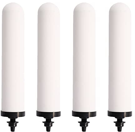 HUINING Lot de 4 filtres à eau en céramique, filtre de rechange pour unité de pré-filtre à eau, pour système de filtration de seau domestique
