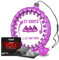 K-MART Smart Hula Hoop, Weighted Hula Hoop, Adjustable Fitness Exercise Weighted Hula Hoop, 27 Removable Knots/Links, Violet