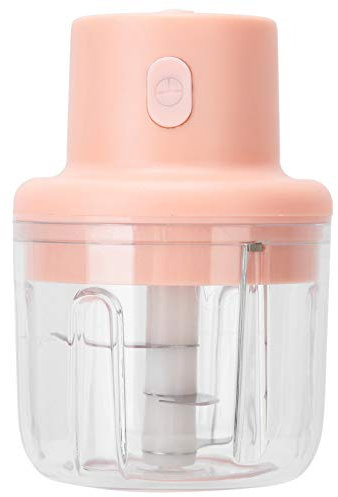 Tritacarne elettrico, 250 ml Robot da cucina rosa Robot da cucina Frullatore per verdure Tritapatate Ricarica USB Tritatutto per aglio tritatutto da cucina Macchina per alimenti per bambini