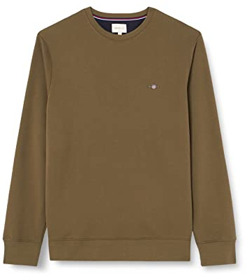 GANT Herren Reg Shield C-neck Sweatshirt, Juniper Green, M EU