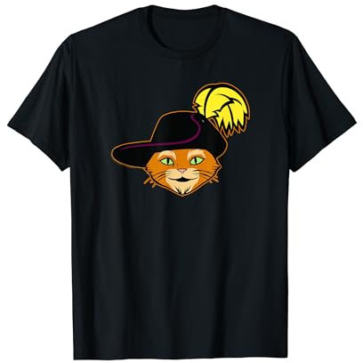 Shrek Puss In Boots Big Face Silhouette T-Shirt