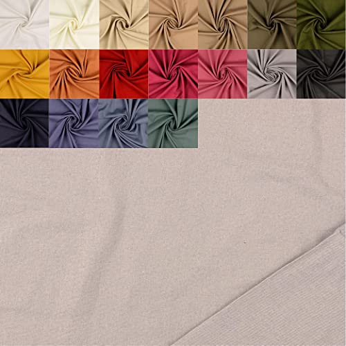 Stretch Leinen mit Viskose - Sommerleinen dehnbar - Viskoseleinen stretchig - Leinengemisch luftig, Leinenstoff Meterware, Naturfaser *ab 50 cm, Farbe: 061 Grau