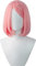 Anime Cosplay Perücke, Haruno Sakura Perücke, Pink Bobo Kurzhaar Perücken Rollenspiel Perücken mit Perückenkappe Halloween Perücke