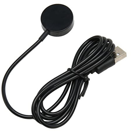 Cable Cargador Magnético Smartwatch, Cargador Magnético Smart Watch USB Smartwatch Cable de Carga Dock Stand Cargador de Smartwatch Portátil de Repuesto para Fossil Gen 1 2 3 (Negro)