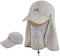 Erwachsene Baseball-Kappe, 3 in 1 Faltbar Schirmmütze mit Gesichts und Nacken UV-Schutz, Wandern Fischen Hut | Sommerhut | Safari Hüte | Baseball Cap für Herren und Damen (Khaki)