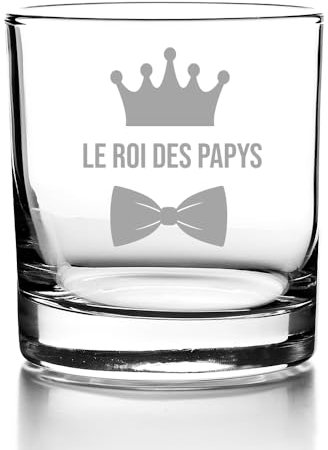 CADEAUX.COM - Verre a Whisky Tumbler 30cl - Verre à Whisky Papy - Cadeau Anniversaire Grand Pere Papy - Cadeau Fete des Grand Peres - Cadeau Homme - cadeau anniversaire homme - Cadeau Papy