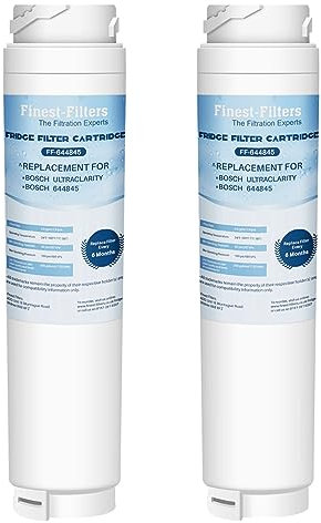 Finest-Filters Fridge Water Filter Compatible with Bosch UltraClarity 644845 REPLFLTR10 00740560 9000194412 9000077104 Neff Gaggenau Miele/Haier 0060820860 0060218743 Rangemaster DxD 90170 (2 Pack)