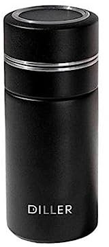 Guangcailun Aspiradora de Acero Inoxidable para Hombre, Parte Inferior Antideslizante, Boca Ancha, 280ml, aspiradora para Oficina en casa, Botella de Agua, Termo, Regalo, Negro