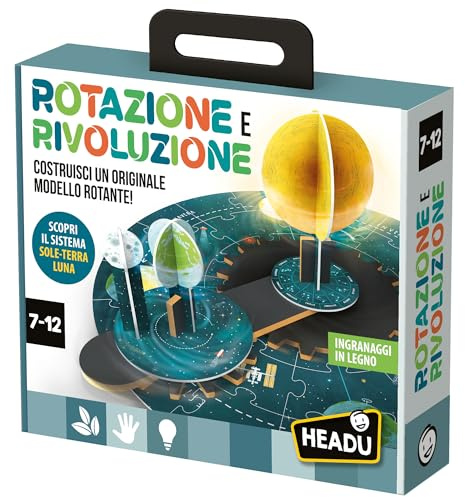 Headu Rotation und Revolution Bauen Sie EIN originelles rotierendes Modell It57083 Wissenschaftliches Spiel für Kinder von 6-10 Jahren, hergestellt in Italien