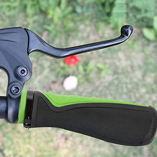 Tbest Lenkergriffe Fahrrad,Fahrradgriffe Grün, Fahrradlenkergriffe,Mountainbikiffe,Fahrrad-Lenker,Anti-Rutsch-Griffe,Feststellbare Mountainbike-Lenkergriffe Für MTB-Fahrräder (Grün Schwarz)