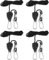 MIYUANGKJ 4 Pack Ratchet Ropes 1/8 Heavy Duty Adjustable Rope Ratchet Grow Light Hangers for Grow Room Equipment Flowers Plants