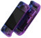 eXtremeRate Cover Custodia Tasti per Steam Deck LCD Console,Scocca Frontale Posteriore Pulsanti Shell DIY Ricambio per Steam Deck LCD,Senza Console-Sfumato Blu Viola