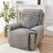 XRDSHY Sofa Armlehnenbezüge, Sesselschoner Sesselauflage, Fernsehsessel Schutzbezug Anti-Rutsch, Relaxsessel Bezüg Sesselüberzug für Zuhause mit Kindern und Haustieren Hund,Grau1-3 Sitz(167 * 190cm)