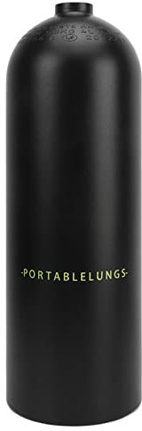 Mini bouteille de Plongée, mini bouteille de stockage de gaz à haute pression de grande capacité de 4 litres pour la plongée sous-marine (noir)