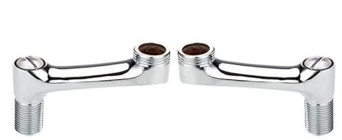 BiaoTeng Adaptador Mezclador Ducha Excentricas Grifo Ajustable en pared Latón 2 adaptadores Excentricas Grifo Ducha, A