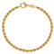 LES POULETTES BIJOUX - Bracciale Placcato Oro Maglia in Corda 1,75mm