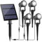 Focos Solares Exterior 1000LM-NATPOW Luz Exterior IP65, 2 Modos de Instalación (Pared/Suelo), Automático Nocturno para Jardín/Terraza/Entrada (Blanco 6000K, Kit 4 Unidades)