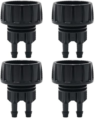 SYOWADA 4 adaptadores de grifo de riego por goteo de 1/4 a 3/4 pulgadas, adaptador de manguera de goteo de agua para grifo al aire libre