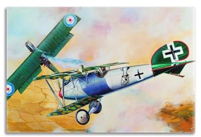 BPQN Poster, Motiv: Jasta 5 Albatros DVa Richard Flashar, Motiv: Kampfflugzeug aus dem Ersten Weltkrieg, 40 x 60 cm