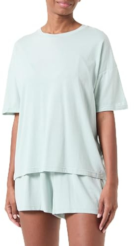 Hanes Women's Originals Supersoft Boxy T-Shirt & Sleep Shorts Set, Comfywear Lounge/Sleepwear