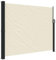 vidaXL Auvent Latéral Rétractable, Brise-Vue de Jardin, Écran de Protection, Écran de Balcon Terrasse Arrière-Cour Extérieur, Crème 160x300 cm