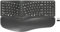 ROCK&ROWN Clavier ergonomique sans fil avec repose-poignet rembourré, Bluetooth et USB 2,4 G sans fil, rechargeable pour Windows Mac