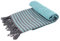 Stefano Ferrante KELIM LUX Hamamtuch Saunatuch Pestemal Fouta Strandtuch Badetuch Handtuch Baumwolle Backpacker 100x180 cm (Mint)