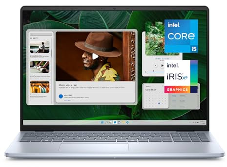Dell Inspiron 16 (5640) - 16-inch FHD+ (1920 x 1200) 60Hz Display, Intel Core i5-1334U, 16GB RAM, 512GB SSD, Intel Iris Xe Graphics, Windows 11 Home, Fingerprint Reader, Backlit UK Keyboard, Ice Blue