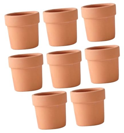 KITANDOVE 8stücke Mini Terracotta Blumentöpfe Rustikale Pflanzer Für Sukkulenten Und Kleine Pflanzen Für Dekoration Im Innen Und Außenbereich