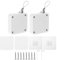 sourcing map Lot de 2 ferme-porte coulissants automatiques sans perforation - 800 g - Multifonctionnel - Capteur de tempête avec cordon en acier - Pour chambre à coucher, salle de bain, salle d'étude