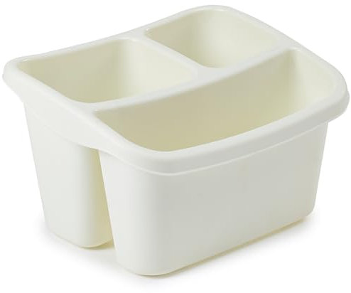 VR7 Sink Organiser Kitchen Sink Cleaning Caddy Organiser Washing up Caddy Tidy Sponge Holder (Cream)