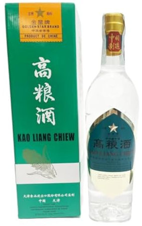 ZenMarket Set Liquore Cinese di Sorgo di Altà qualità, Grappa cinese Ristorante Cinese Kao Liang Chiew, 62% Vol, 500 ml