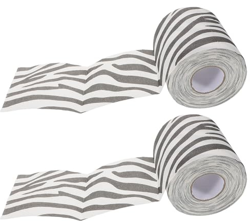 FRCOLOR Toilettenpapier Bedruckt 2 Stück mit Zebra Motiv Weiches und Komfortables Papier für Badezimmerdeko und Haushalt Einzigartiges Lustiges Wc Papier