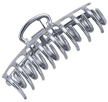 Ipetboom Large Metal Hair Claw Clip Strong Jaw Clamp Barrette for Women and Girls Hollow Alloy Hair Clamp Daily Use