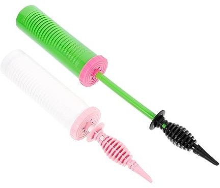 CIMAXIC 2piezas Bomba De Manual Portátil Inflador Bidireccional Para Globos De Plástico Accesorio Para Inflar Fiestas