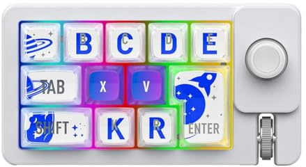 BaYuYPOO Rechargeable RGB Mechanical Gaming Keyboard, Bluetooth/Wired/USB-C Tri-Mode with Joystick, & Macro Programmab U7Q0 Hot-Swappable