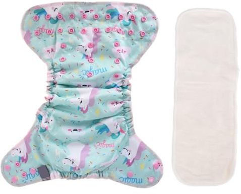 DGLDCSHUAI Neugeborene All-in-One-Windel, atmungsaktive Einheitsgröße, Baby-All-in-One-Stoffwindel (SMT090-EF144)