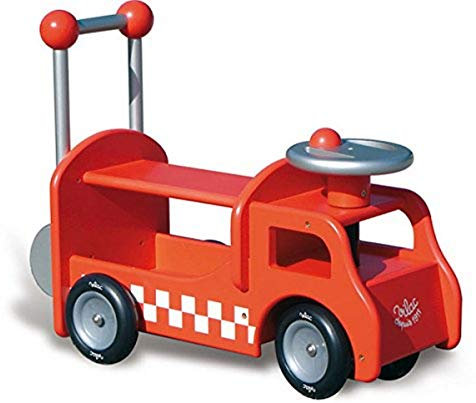 Vilac Porteurs, Bascules et Trotteurs - Camion porteur pompier