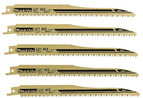 Makita Sägeblätter B-05153 für Holz, Kunststoff und Metall - 5er-Pack
