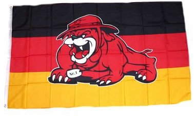 Fahne/Flagge Deutschland Bulldogge Fan 90 x 150 cm