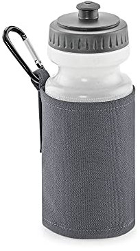Quadra Water Bottle And Fabric Sleeve Holder (One Size) (Light Graphite)